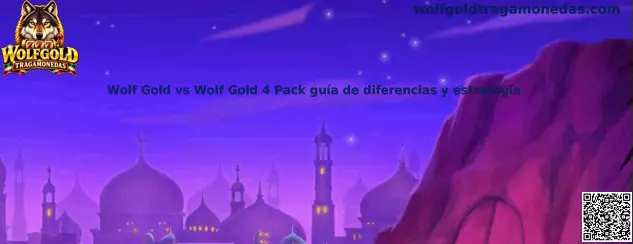 Comparación visual de Wolf Gold y Wolf Gold 4 Pack, centrada en sus cuadrículas y símbolos especiales